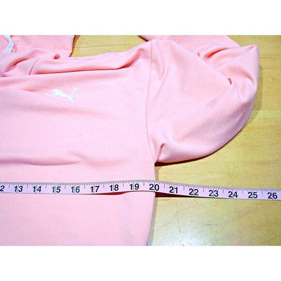Puma Cropped Hoodie Sweatshirt Style# 846115-26 Peachy Pink Women Size Small - Picture 4 of 12